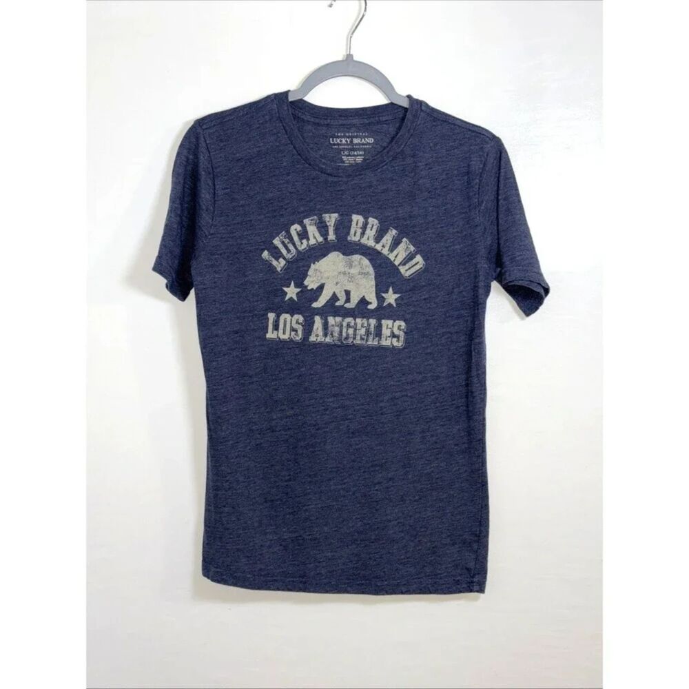 Lucky Brand Boys Bear Graphic Short Sleeve T-shirt Blue Size Large (14/16)